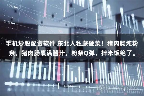 手机炒股配资软件 东北人私藏硬菜！猪肉肠炖粉条，猪肉肠裹满酱汁，粉条Q弹，拌米饭绝了。
